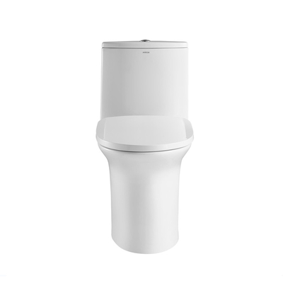 D722×W385×H758mm Round Bowl Toilet One Piece Elongated 1.1 GPF