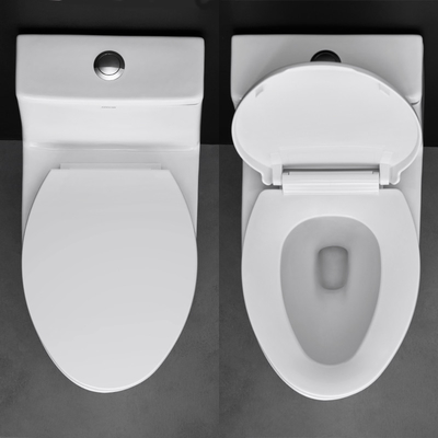 Round Bowl 1gpf One Piece Toilets Siphon Flush 4L S Trap 400mm