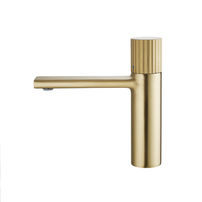 Gold Brass Hot Cold Water Mixer Tap Bathroom Basin Faucst Sink Mount