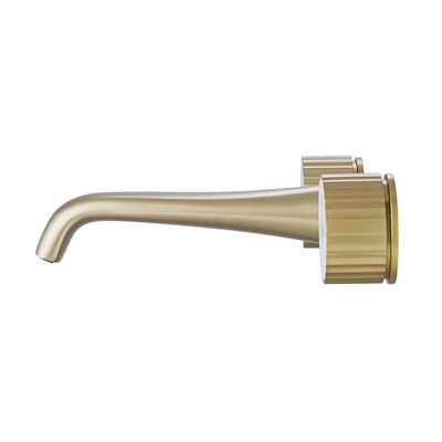 Wall Hung Basin Mixer Tap Hot Cold Water Knob Control Faucet Gold