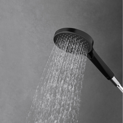 Contemporary Rainfall Shower Head System Bathroom Rain Mixer Shower Combo Set Black