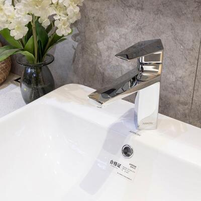 ARROW Modern Brass Polished Single-Hole Deck-Mounted Basin Mixer Faucet with 5-Year Warranty and Ceramic Valve Core