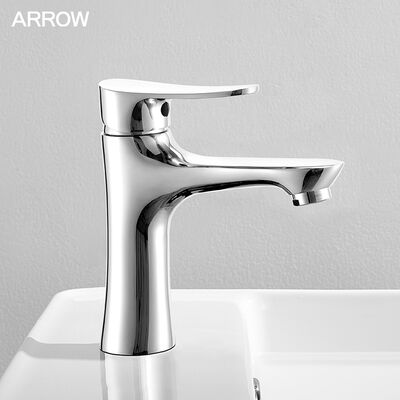 Modern Single Hole Basin Mixer Faucet with Ceramic Cartridge and 5 Year Warranty