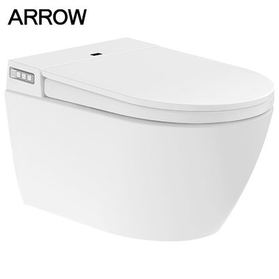 ARROW Smart Toilet with Remote Control Heated Seat and Self-cleaning Glaze Wall-Mounted Intelligent Bidet Toilet