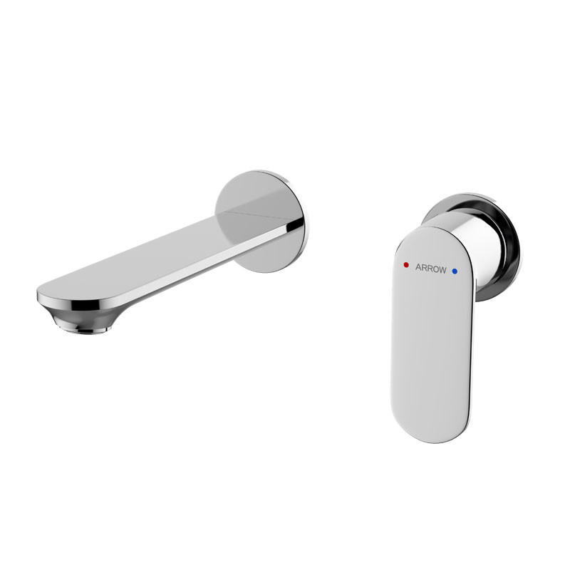 Wall Mounted Basin Mixer Faucet One Handle Chrome Faucets